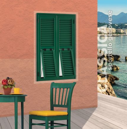 Persiana Classica Telaio ovalina fissa sportello genovese